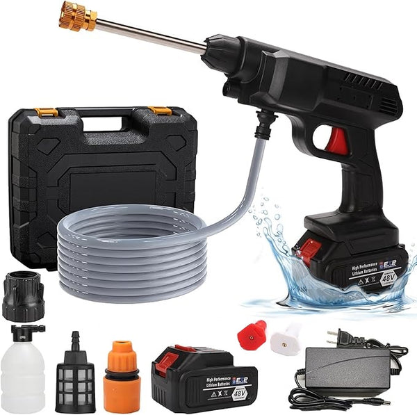 Hidrolavadora a presión portátil + 2 Baterías