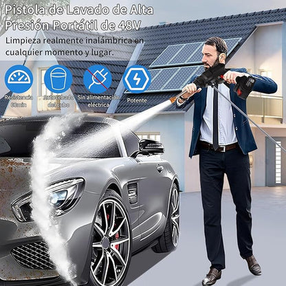 Hidrolavadora a presión portátil + 2 Baterías